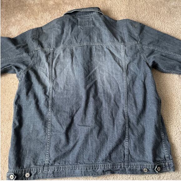 Marithe Francois Girbaud Mens 4XL Denim Trucker Jacket Blue Grey Jean Jacket - Picture 7 of 14